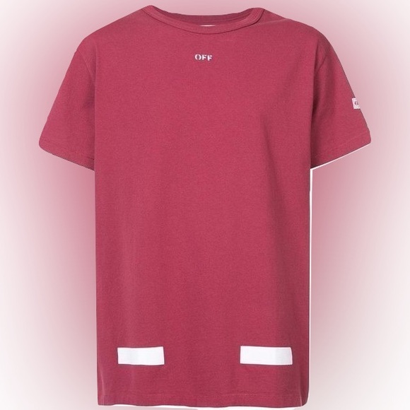 Off-White Other - Off White Arrows Tee - Burgundy